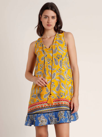 admas Kleid in Gelb/ Blau