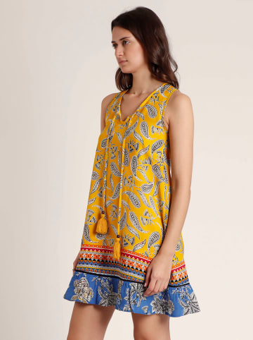 admas Sukienka w kolorze żółto-niebieskim