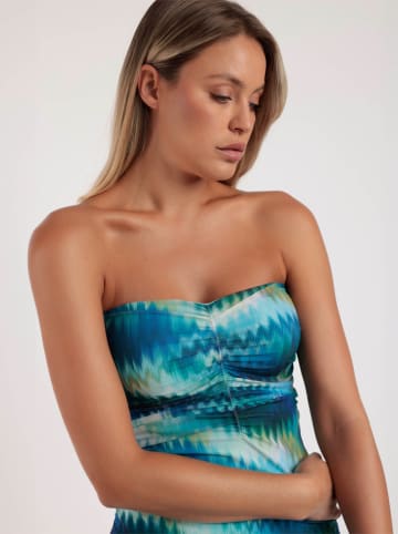 admas Strandkleid in Türkis/ Weiß/ Gelb