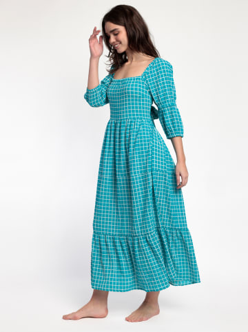 admas Sukienka w kolorze turkusowo-białym