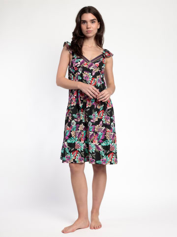 admas Sukienka plażowa w kolorze czarnym ze wzorem