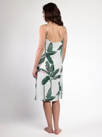 admas Koszula nocna w kolorze biało-zielonym