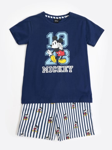 admas Pyjama donkerblauw/wit