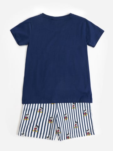 admas Pyjama donkerblauw/wit