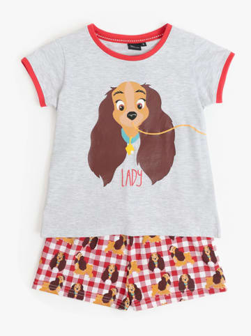 admas Pyjama grijs/rood