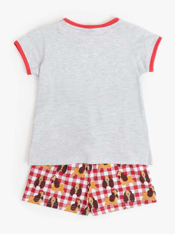 admas Pyjama grijs/rood