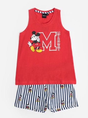 admas Pyjama rood/wit/donkerblauw