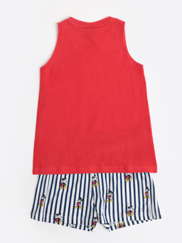 admas Pyjama rood/wit/donkerblauw