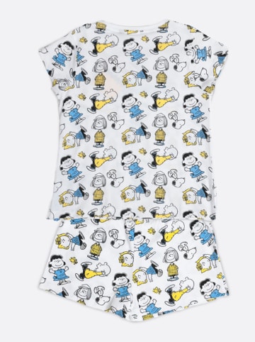 admas Pyjama wit/geel/lichtblauw