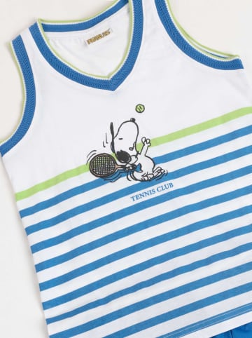 admas Pyjama in Blau/ Weiß