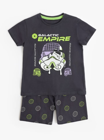 admas Pyjama antraciet/groen