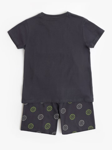 admas Pyjama antraciet/groen