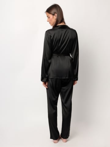 admas Pyjama in Schwarz