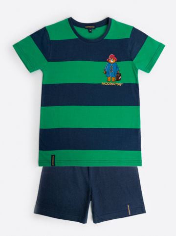 admas Pyjama groen/donkerblauw
