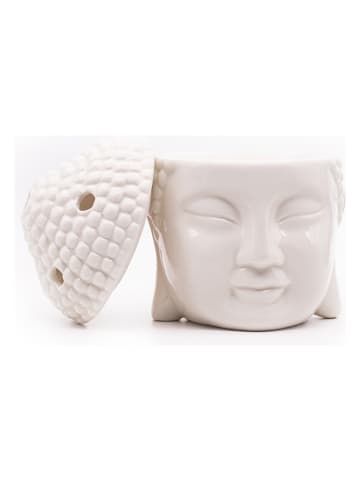 Candle Brothers Kominek zapachowy "Buddha" w kolorze białym  - wys.15,5 x Ø 14,5 cm