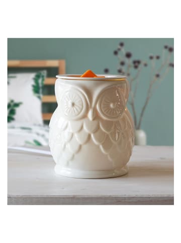 Candle Brothers Elektrische Duftlampe "Owl" in Weiß - (H)14 x Ø 12 cm