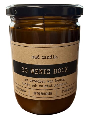 Candle Brothers Duftkerze "So wenig Bock" in Braun - 360 g