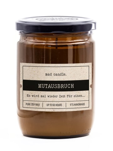 Mad Candle Duftkerze "Mutausbruch" in Braun - 360 g