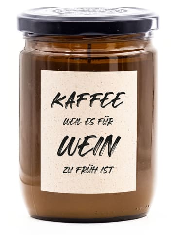 Mad Candle Duftkerze "Kaffee statt Wein" in Hellbraun - 360 g