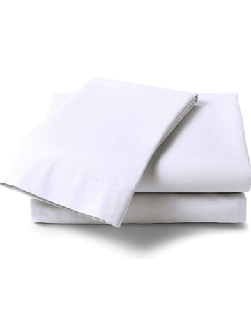 Heckett Lane Satin-Bettlaken "Elementi" in Weiß