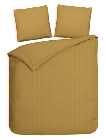 Heckett Lane Satin-Bettwäsche-Set "Banda" in Gold