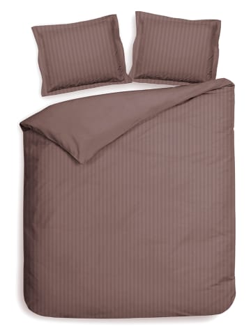 Heckett Lane Satin-Bettwäsche-Set "Banda" in Rot