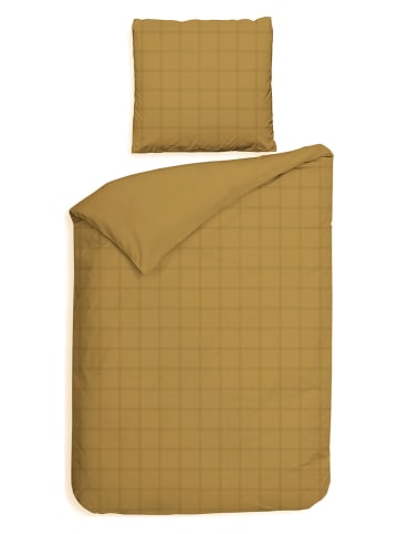 Heckett Lane Satin-Bettwäsche-Set "Diamante" in Gold