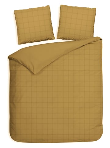 Heckett Lane Satijnen beddengoedset "Diamante" goudkleurig