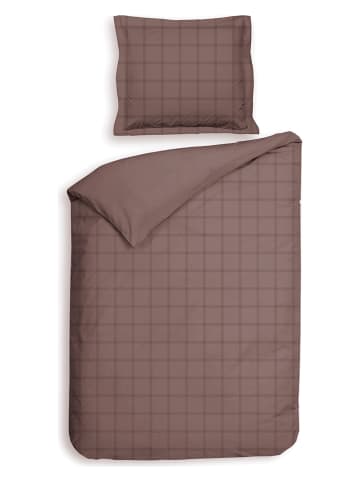 Heckett Lane Satin-Bettwäsche-Set "Diamante" in Altrosa