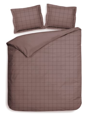 Heckett Lane Satin-Bettwäsche-Set "Diamante" in Altrosa