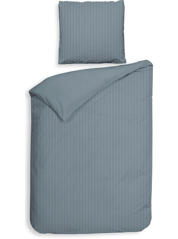 Heckett Lane Komplet pościeli satynowej "Banda" w kolorze niebieskim