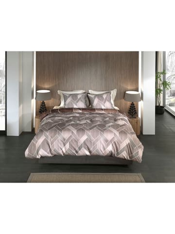 HNL Satin-Bettwäsche-Set "Murdock" in Braun