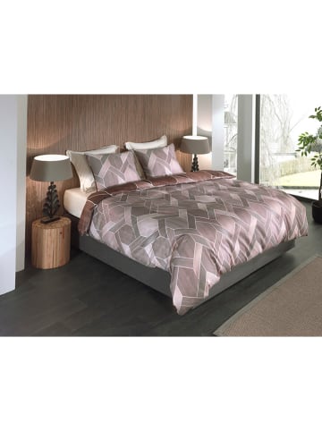 HNL Komplet pościeli satynowej "Murdock" w kolorze brązowym