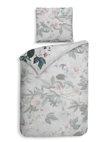 Heckett Lane Komplet pościeli satynowej "Kanya" w kolorze jasnoszarym