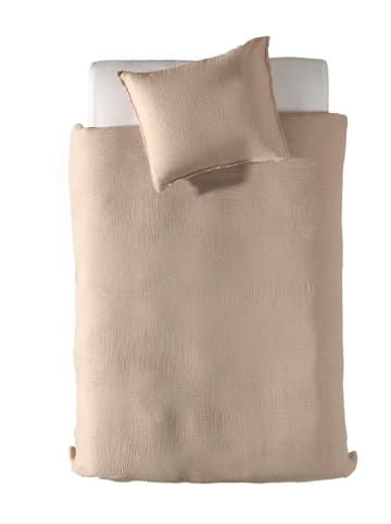 Yellow Komplet pościeli renforcé "Garza" w kolorze beżowym