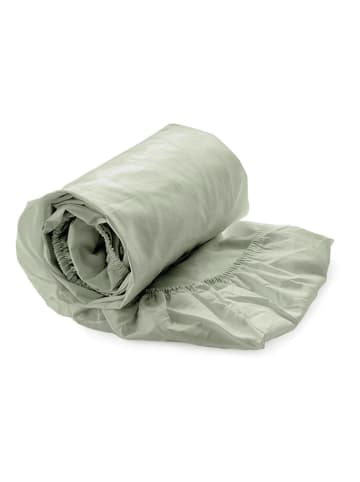 Heckett Lane Perkal hoeslaken ''Mumbai'' groen