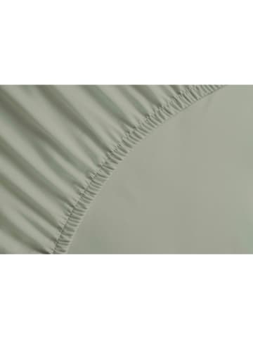 Heckett Lane Perkal-Spannbettlaken ''Mumbai'' in Grün