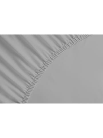 Heckett Lane Perkal-Spannbettlaken ''Mumbai'' in Hellgrau