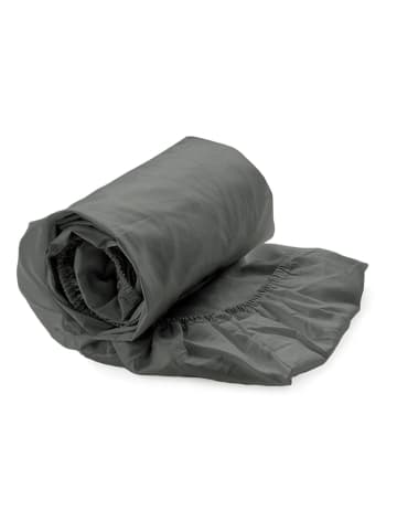 Heckett Lane Perkal-Spannbettlaken ''Mumbai'' in Grau