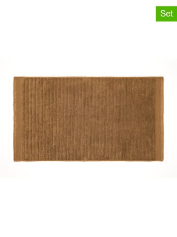 HNL 2-delige set: badhanddoeken "Prestige" cognackleurig