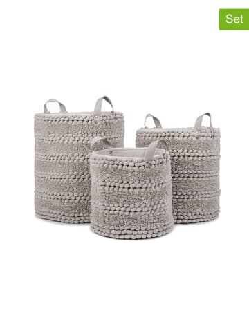 Heckett Lane 3er-Set: Wäschekörbe "Roberto" in Grau