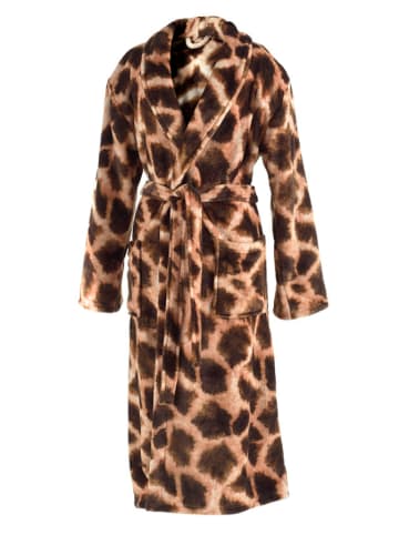 Zo!Home Badjas "Giraf" bruin/lichtbruin