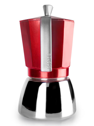 Ibili Espressokocher ''Elba'' in Rot/ Silber - 600 ml
