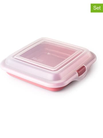 Ibili 3er-Set: Sandwichboxen in Rosa - (L)14,5 x (B)14,5 cm