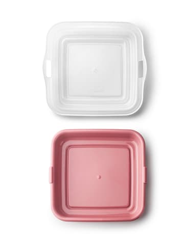 Ibili 3-delige set: sandwichboxen lichroze - (L)14,5 x (B)14,5 cm
