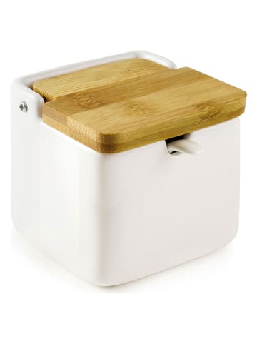 Ibili Zuckerdose in Weiß/ Hellbraun - (B)8,5 x (H)9 x (T)8,8 cm