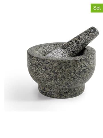 Ibili 2tlg. Set: Mörser mit Stößel in Grau
