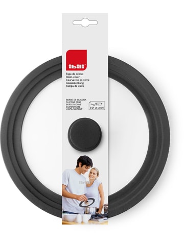 Ibili Glazen deksel zwart