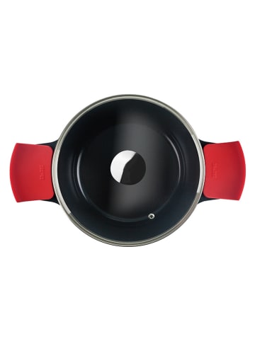 Ibili 2-delige set: kookpot "Esben" zwart/rood - Ø 20 cm