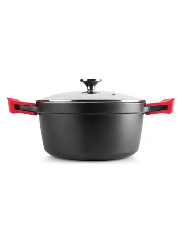 Ibili 2-delige set: kookpot "Esben" zwart/rood - Ø 28 cm